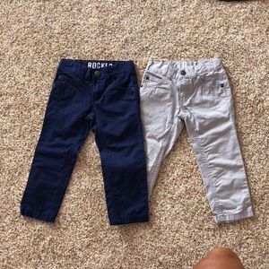 Crazy 8 size 2T grey and navy pants. EUC